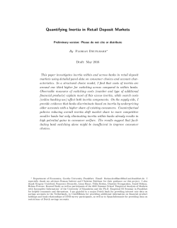Quantifying Inertia in Retail Deposit Markets