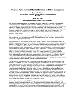 American Perceptions of Marine Mammals and Their Management