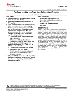 Ten-Output Low-Jitter Low-Power Clock Buffer and Level Translator