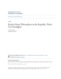 Roslyn Weiss, Philosophers in the Republic