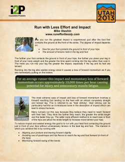 Run with Less Effort and Impact