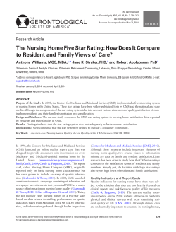 The Nursing Home Five Star Rating: How Does It