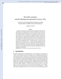 Deverbal semantics and the Montagovian generative lexicon ЛTyn