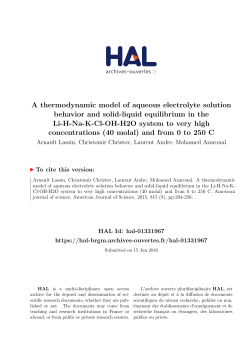 Lassin_A Pitzer model for Li_A... - Hal-BRGM
