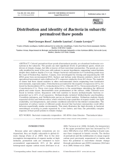 Distribution and identity of Bacteria in subarctic permafrost thaw ponds