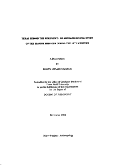 Texas Beyond the Periphery - Department of &ndash; Anthropology