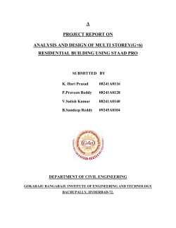 a project report on analysis and design of multi storey