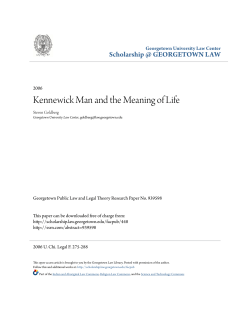 Kennewick Man and the Meaning of Life