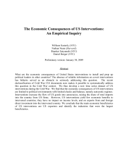 The Economic Consequences of US Interventions