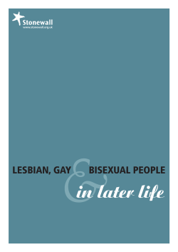 Lesbian, Gay and Bisexual People in Later Life