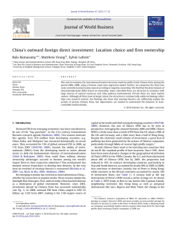 China`s outward foreign direct investment: Location choice and firm