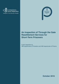 An Inspection of Through the Gate Resettlement Services for Short