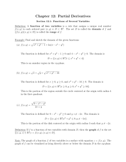Chapter 12: Partial Derivatives