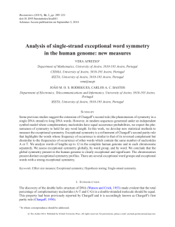 Analysis of single-strand exceptional word symmetry in