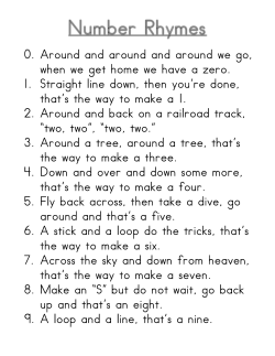 Number Rhymes - Penn Manor Blogs