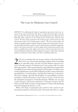 The Case for Moderate Gun Control