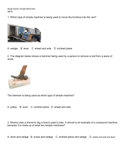 1. Which type of simple machine is being used to move the furniture