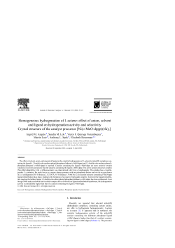 Homogeneous hydrogenation of 1-octene: effect of anion, solvent