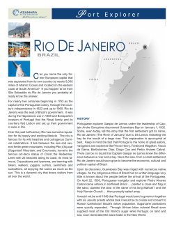 RIO DE JANEIRO - Azamara Club Cruises
