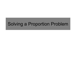 Solving a Proportion Problem