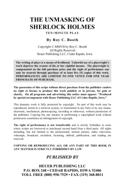 The Unmasking of Sherlock Holmes