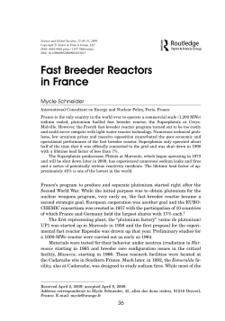 Fast Breeder Reactors in France