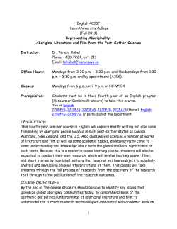 Course Outline - Huron College