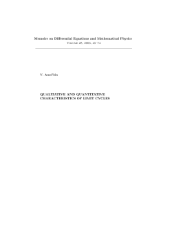 QUALITATIVE AND QUANTITATIVE CHARACTERISTICS OF LIMIT