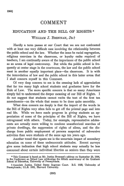 Education and the Bill of Rights - Penn Law: Legal Scholarship