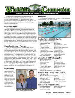 the 2017 Wickliffe Recreation Summer