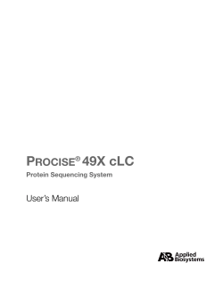 PROCISE&reg; 49X cLC Protein Sequencing System