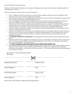 Chemistry (Milam) - Coweta County Schools