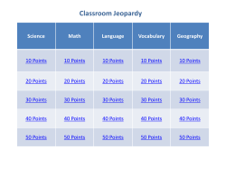 Classroom Jeopardy