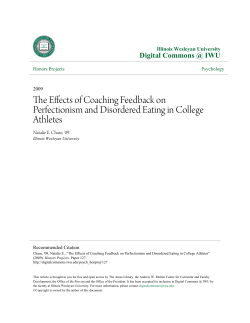 The Effects of Coaching Feedback on Perfectionism and Disordered