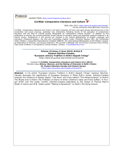 European Literary Tradition in Roth`s Kepesh Trilogy