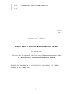 Evaluation Plans for Protection Marine Living Resources in