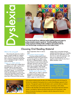 Choosing Oral Reading Material - Lindsay Lane Christian Academy