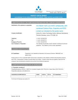 SAFETY DATA SHEET combined Carbon Fibre, Graphite and PTFE