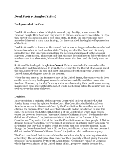 Dred Scott v. Sanford (1857) - Binghamton City School District