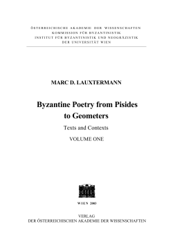 Byzantine Poetry fro.. - Global Public Library