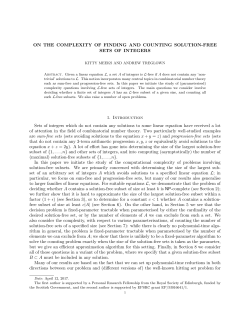 ON THE COMPLEXITY OF FINDING AND COUNTING SOLUTION