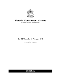 Victoria Government Gazette