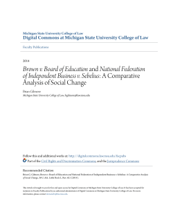 Brown v. Board of Education and National Federation of