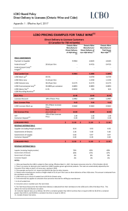 Appendix 1 &ndash; Pricing Example