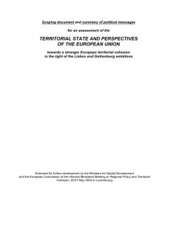Summary of political messages for an assessment of the territorial