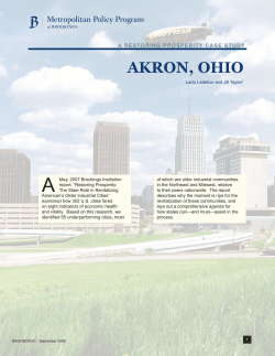 Akron, Ohio - Brookings Institution