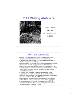 7.17 Writing Abstracts