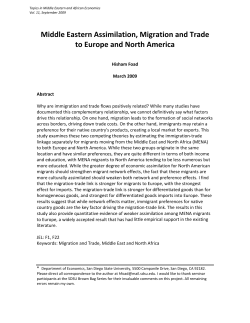 Middle Eastern Assimilation, Migration and Trade to Europe and
