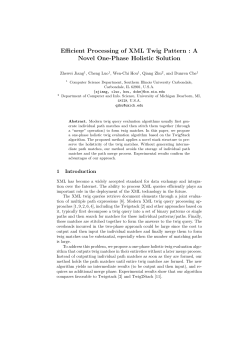 Efficient Processing of XML Twig Pattern : A Novel One