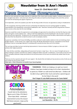 Newsletter No.12 March 2017